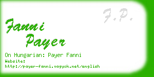 fanni payer business card